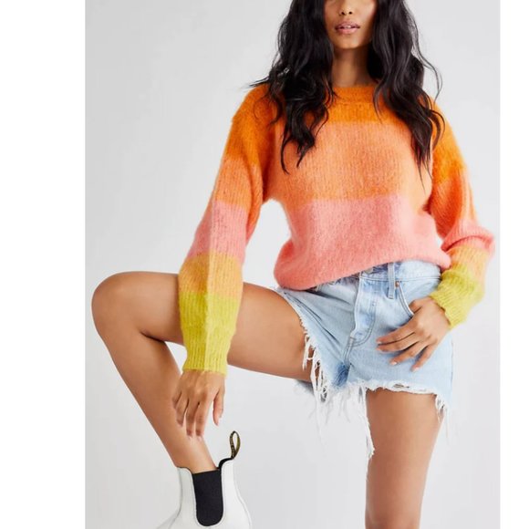 Free People Autumn Sky Sweater Pullover Size Small NWT